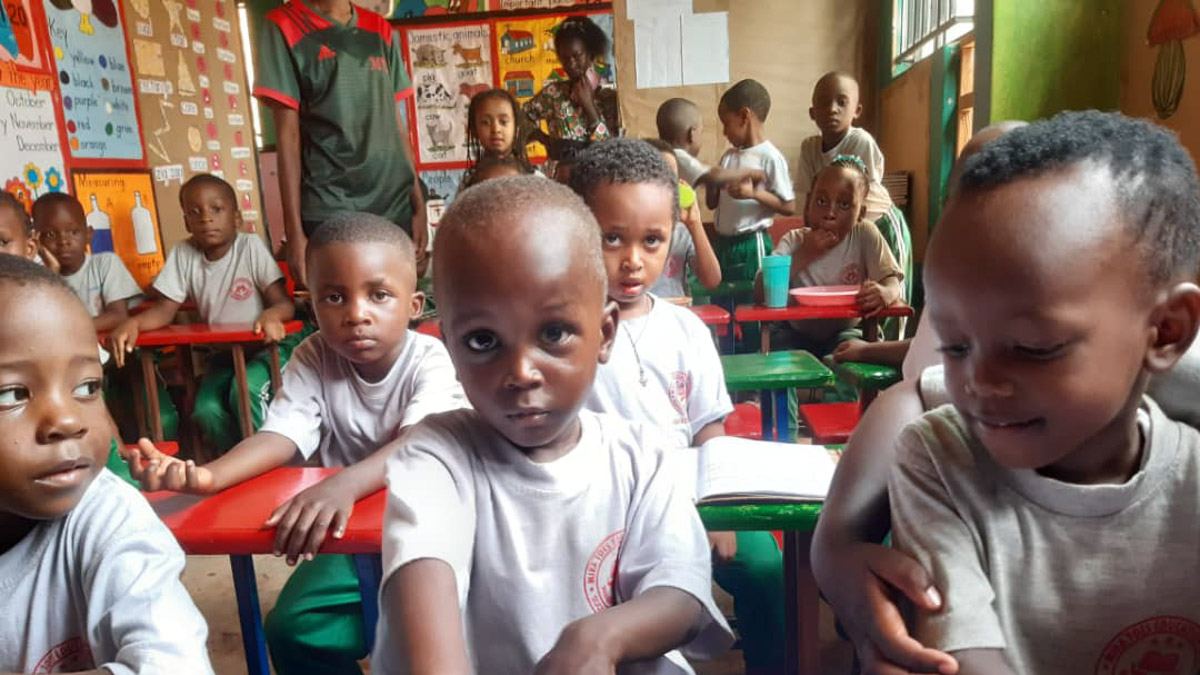 Der Rohbau des Kindergartens